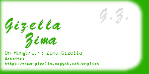 gizella zima business card